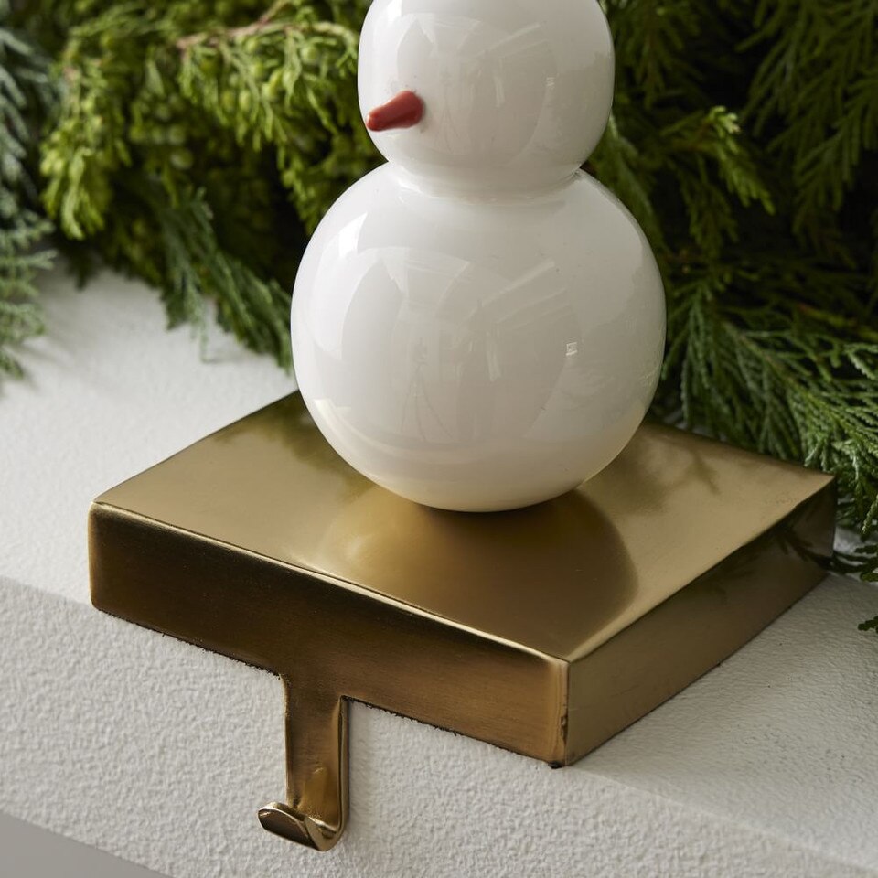 Enamel Snowman Stocking Holder West Elm UK